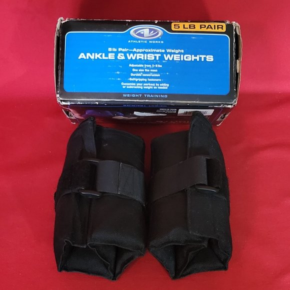 Athletic Works Ankle & Wrist Weights 5 LB Pair Set in Original Box - Picture 5 of 9